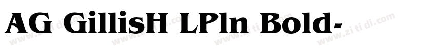 AG GillisH LPln Bold字体转换